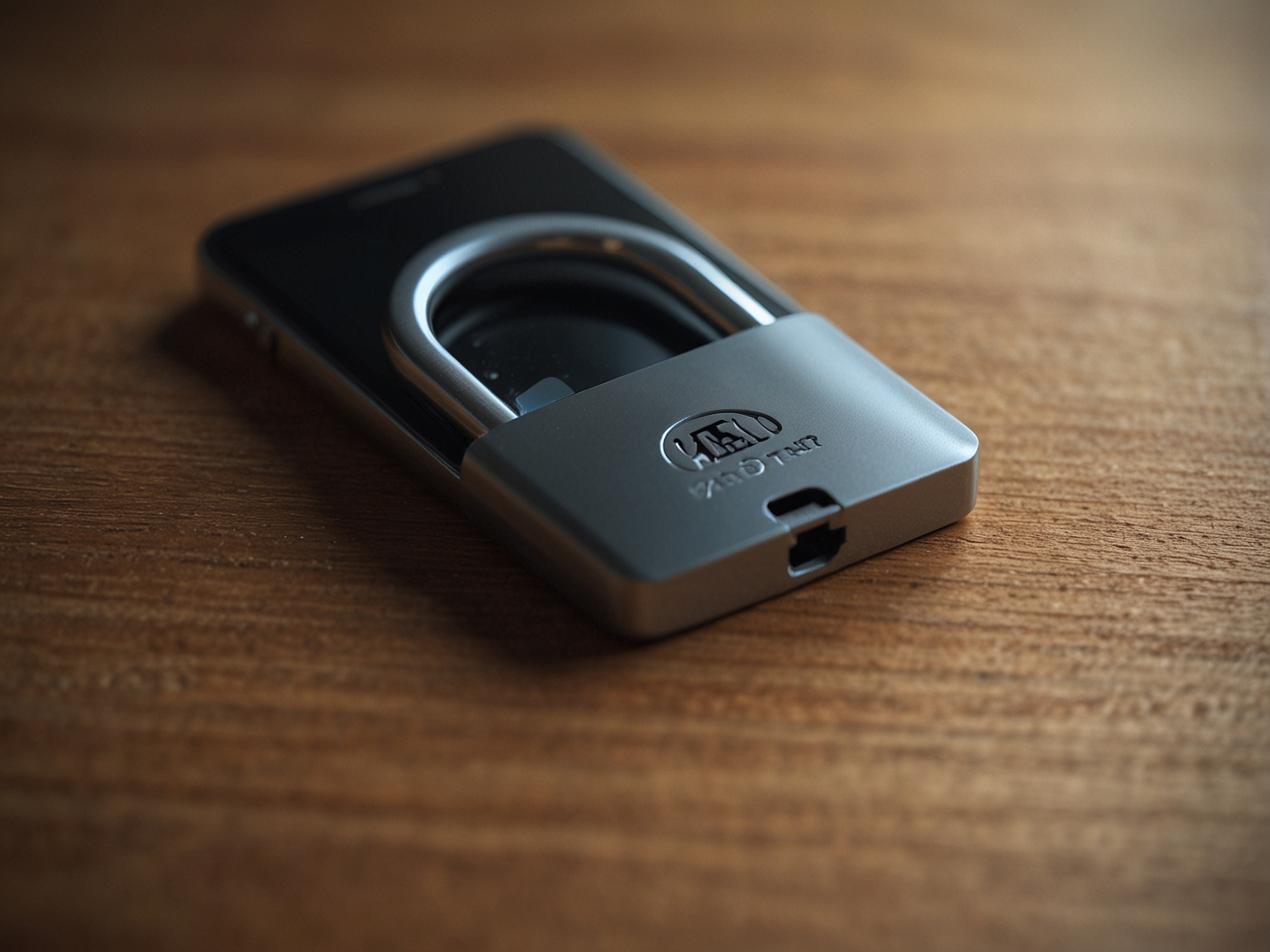 Secure login illustration with padlock and mobile device